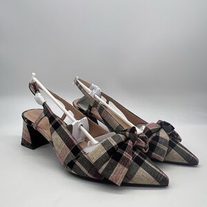 Bandolino Callo Plaid Slingback Heeled Pumps